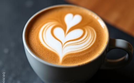 Kunstvoll zubereiteter Latte Art Kaffee